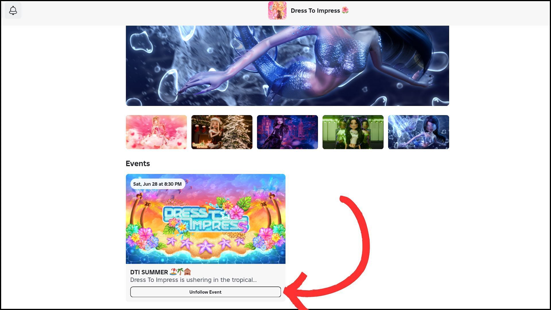 Click on the "Notify Me" option to get the notification when the update arrives (Image via Roblox)